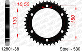 Corona AFAM 12801-38 in acciaio passo 530 YAMAHA XJR 1200 1995  -1998